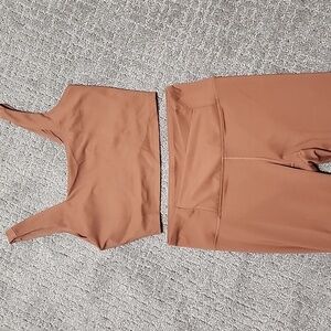 Women's Tan Activewear Set